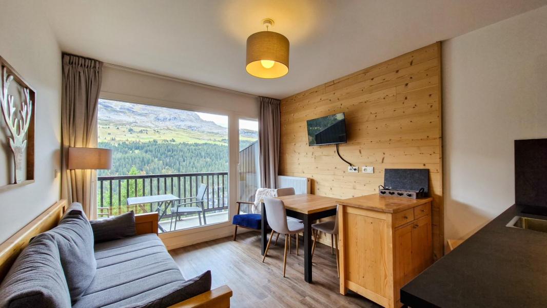 Ski verhuur Appartement 2 kamers 4 personen (46) - Résidence les Pléiades - Flaine - Woonkamer