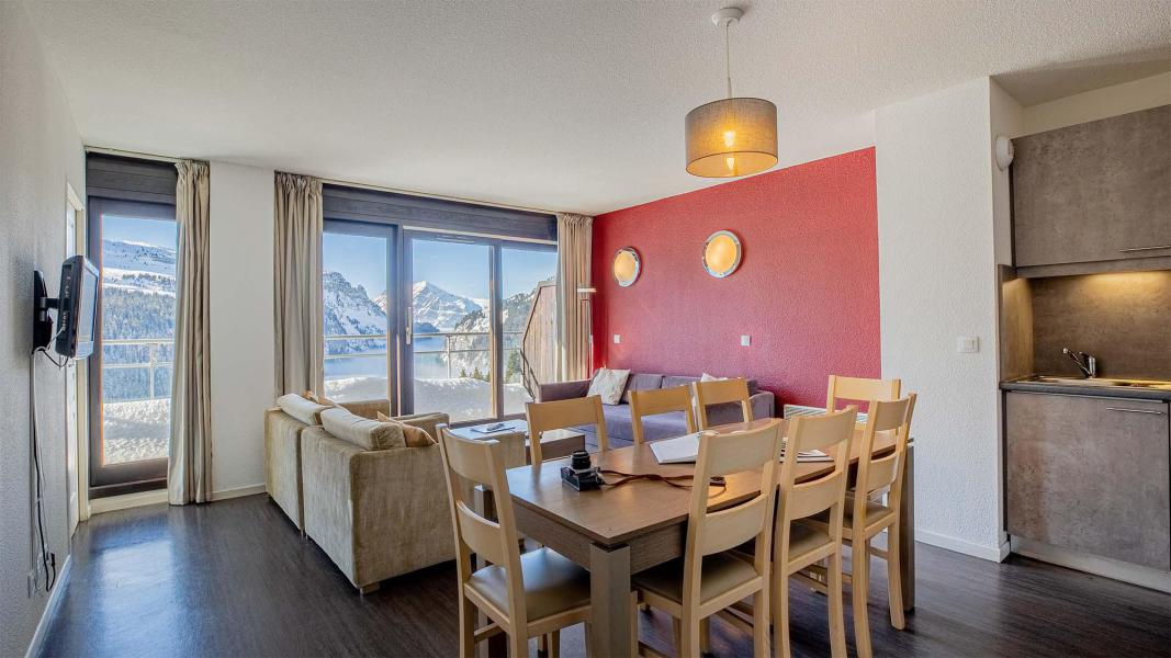 Rent in ski resort 4 room apartment 8 people (BDF) - Résidence les Terrasses de Veret - Flaine - Living room