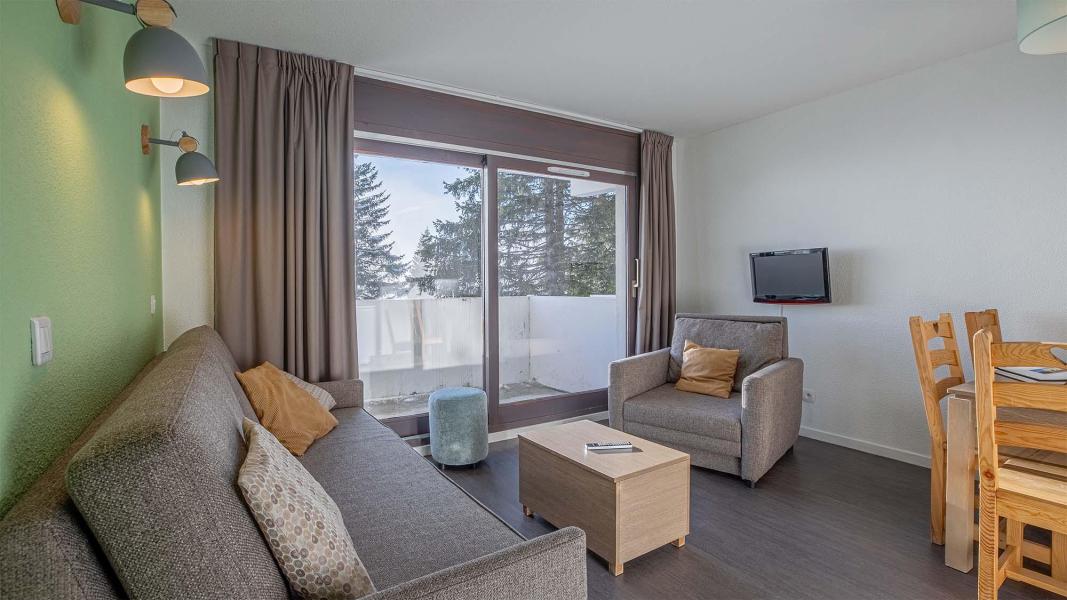 Ski verhuur Appartement 2 kamers 5 personen (BBQ) - Résidence les Terrasses de Veret - Flaine - Woonkamer