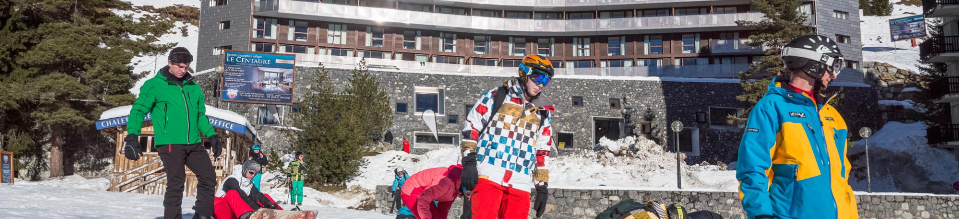 Ski verhuur Résidence Boutique Le Centaure - Flaine - Buiten winter