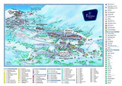 Ski verhuur La Résidence Gémeaux - Flaine - Kaart