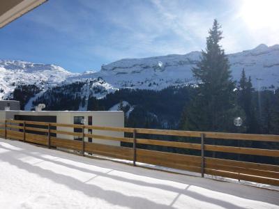 Rent in ski resort Studio cabin 4 people (05) - Résidence Arche - Flaine - Balcony