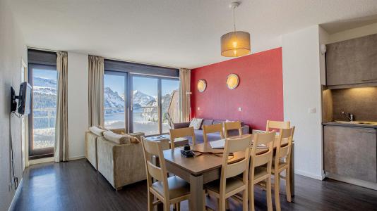 Ski verhuur Appartement 4 kamers 8 personen (BDF) - Résidence les Terrasses de Veret - Flaine - Woonkamer