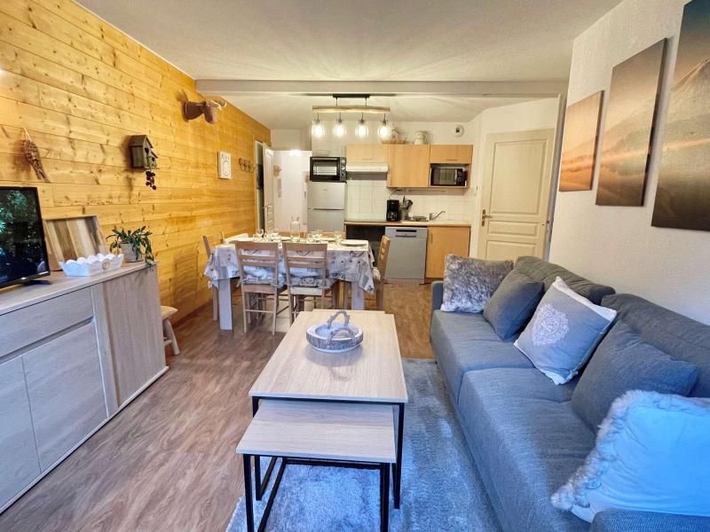 Ski verhuur Appartement 3 kamers 6 personen (02) - Chalets des Evettes - Flumet - Woonkamer