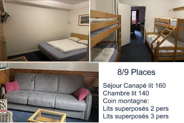 Аренда на лыжном курорте Апартаменты 2 комнат 9 чел. (5) - Résidence le Chalet - Gourette - Комната 