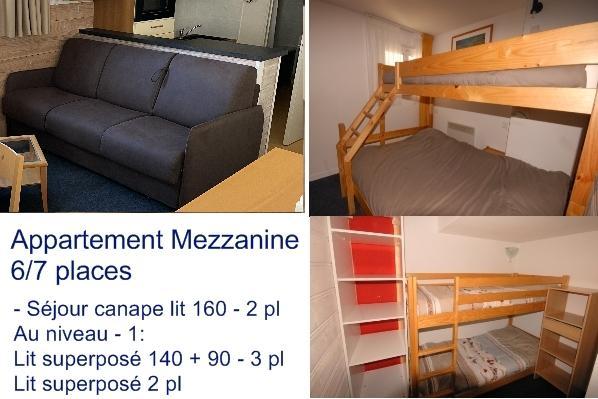 Rent in ski resort Studio mezzanine 7 people (21) - Résidence le Chalet - Gourette - Plan