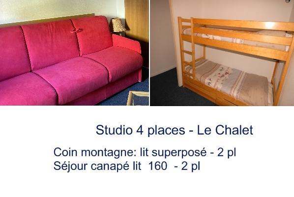 Аренда на лыжном курорте Квартира студия для 4 чел. (11) - Résidence le Chalet - Gourette - Салон