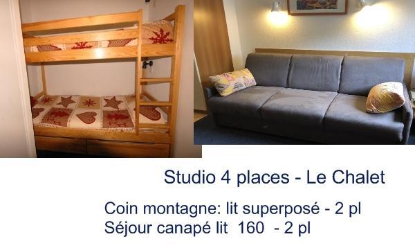 Rent in ski resort Studio 4 people (3) - Résidence le Chalet - Gourette - Living room