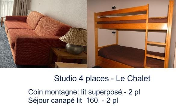 Ski verhuur Studio 4 personen (15) - Résidence le Chalet - Gourette - Appartementen