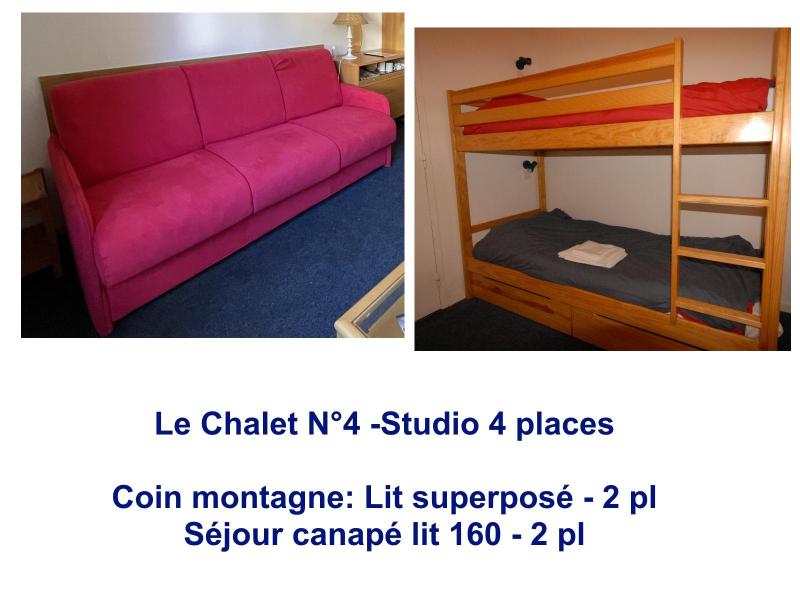 Ski verhuur Studio 4 personen (4) - Résidence le Chalet - Gourette - Appartementen
