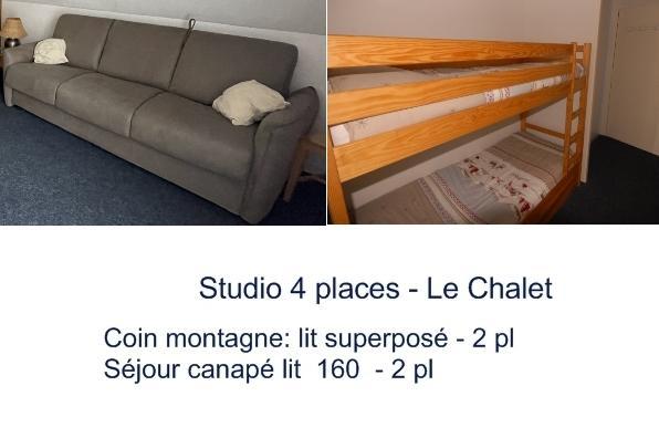Location au ski Studio 4 personnes (18) - Résidence le Chalet - Gourette - Séjour