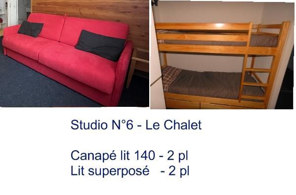 Location au ski Studio 4 personnes (6) - Résidence le Chalet - Gourette - Appartement