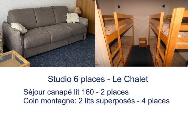 Ski verhuur Studio 6 personen (19) - Résidence le Chalet - Gourette - Woonkamer