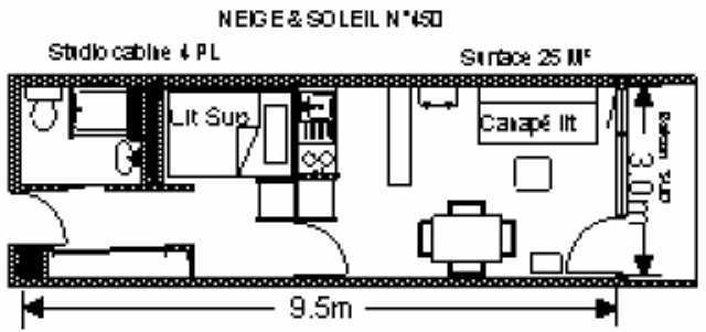 Ski verhuur Logement 1 pièces 4 personnes (NS450) - Résidence Neige et Soleil - Gourette - Kaart