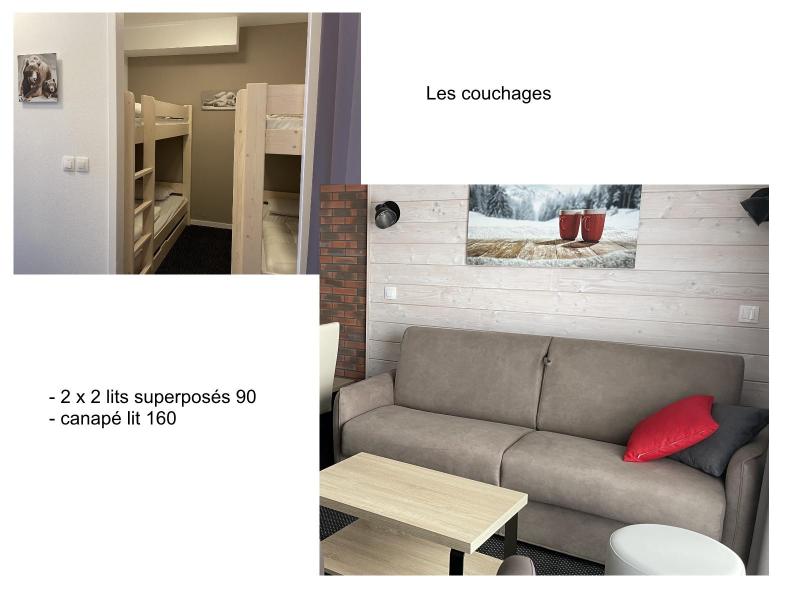Rent in ski resort Studio sleeping corner 6 people (P08) - Résidence Portillo - Gourette