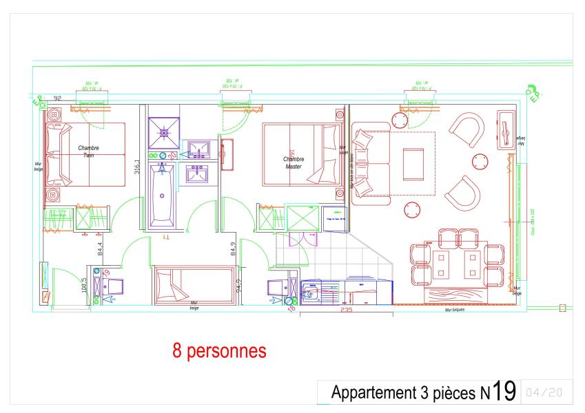 Soggiorno sugli sci Appartamento 3 stanze con alcova per 8 persone (P19) - Résidence Portillo - Gourette