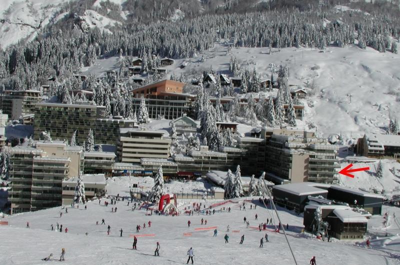 Ski verhuur Studio bergnis 6 personen (100) - Résidence Sanctus - Gourette - Buiten winter