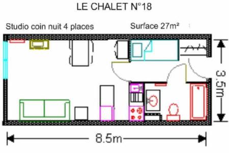 Location au ski Studio 4 personnes (18) - Résidence le Chalet - Gourette