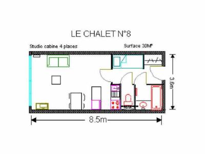 Location au ski Studio 4 personnes (8) - Résidence le Chalet - Gourette