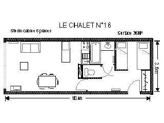 Wynajem na narty Studio 6 osób (16) - Résidence le Chalet - Gourette - Plan