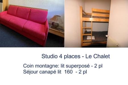Аренда на лыжном курорте Квартира студия для 4 чел. (12) - Résidence le Chalet - Gourette