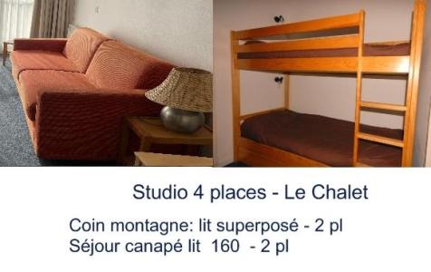 Rent in ski resort Studio 4 people (15) - Résidence le Chalet - Gourette - Living room