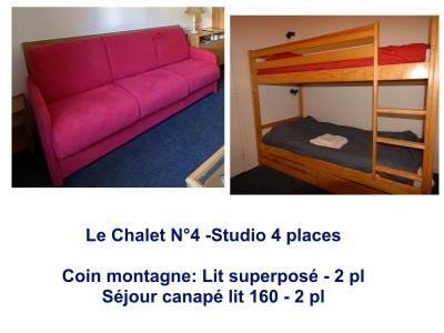 Rent in ski resort Studio 4 people (4) - Résidence le Chalet - Gourette - Apartment