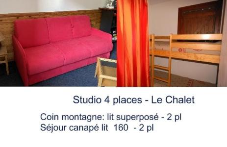 Ski verhuur Studio 4 personen (13) - Résidence le Chalet - Gourette - Appartementen