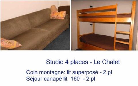 Ski verhuur Studio 4 personen (8) - Résidence le Chalet - Gourette - Appartementen