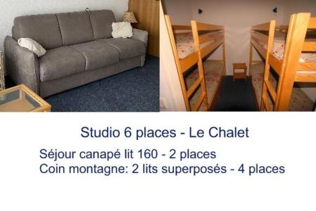 Skiverleih Studio für 6 Personen (19) - Résidence le Chalet - Gourette - Wohnzimmer