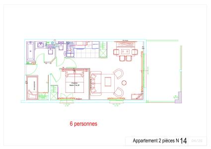 Rent in ski resort Apartment sleeping corner and cabin 6 people (P14) - Résidence Portillo - Gourette