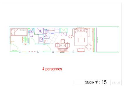Аренда на лыжном курорте Квартира студия со спальней для 4 чел. (P15) - Résidence Portillo - Gourette - план