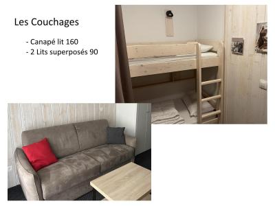 Location au ski Studio coin montagne 4 personnes (P28) - Résidence Portillo - Gourette - Couchage