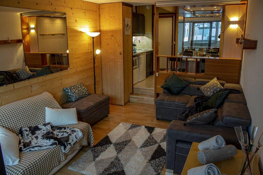 Ski verhuur Studio 4 personen (D1C) - Résidence Pignals - Isola 2000 - Woonkamer