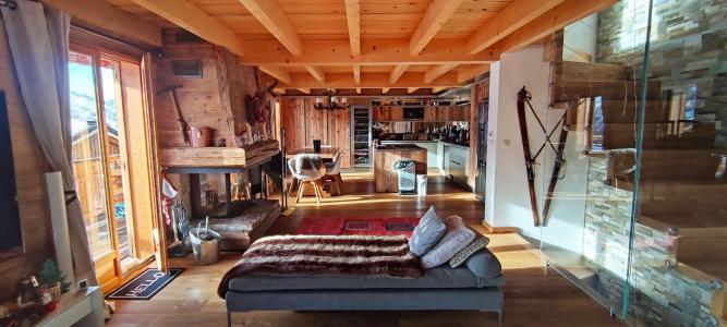 Rent in ski resort 6 room chalet 10 people (Mercantour 26) - Chalet Mercantour 26 - Isola 2000 - Living room