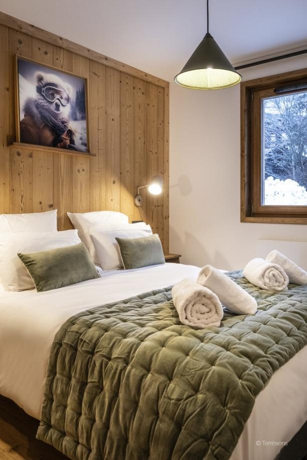 Skiverleih 3-Zimmer-Holzhütte für 8 Personen (Premium) - Résidence Terresens Le Flocon Blanc - La Chapelle d'Abondance - Schlafzimmer