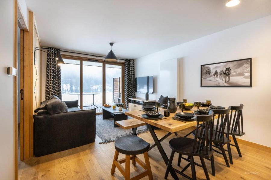 Rent in ski resort 4 room apartment 8 people (standard) - Résidence Terresens Le Flocon Blanc - La Chapelle d'Abondance - Living room