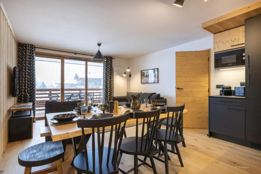 Ski verhuur Appartement 3 kabine kamers 8 personen (Premium) - Résidence Terresens Le Flocon Blanc - La Chapelle d'Abondance - Woonkamer