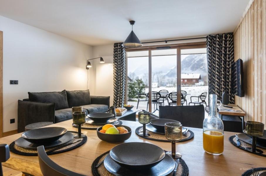 Ski verhuur Appartement 3 kabine kamers 8 personen (standaard) - Résidence Terresens Le Flocon Blanc - La Chapelle d'Abondance - Woonkamer