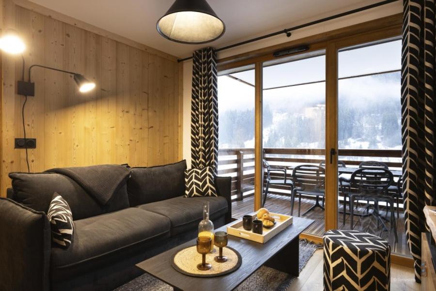 Ski verhuur Appartement 4 kamers 8 personen (Premium) - Résidence Terresens Le Flocon Blanc - La Chapelle d'Abondance - Woonkamer