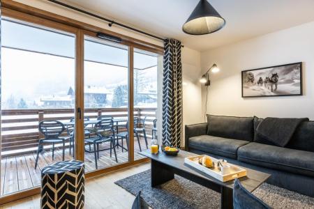 Ski verhuur Appartement 3 kabine kamers 6-8 personen (Premium) - Résidence Terresens Le Flocon Blanc - La Chapelle d'Abondance - Woonkamer