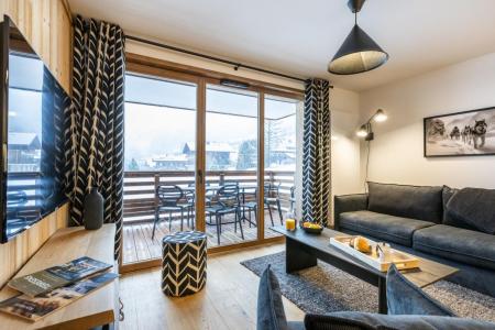 Ski verhuur Appartement 3 kabine kamers 8 personen (Premium) - Résidence Terresens Le Flocon Blanc - La Chapelle d'Abondance - Woonkamer