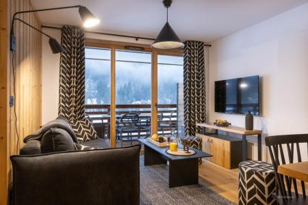 Ski verhuur Appartement 4 kamers 8 personen (Premium) - Résidence Terresens Le Flocon Blanc - La Chapelle d'Abondance - Woonkamer