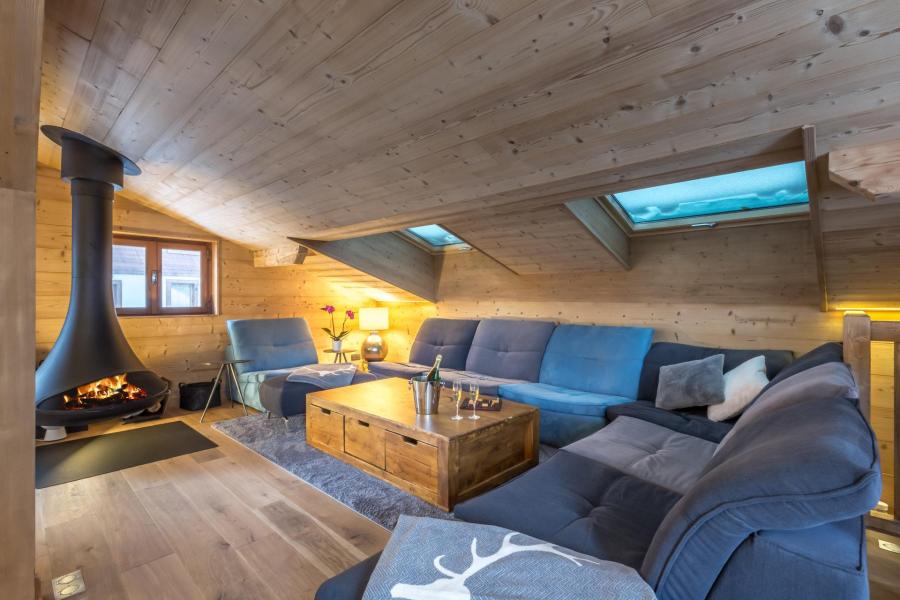 Rent in ski resort 8 room triplex chalet 13 people (Bonvie) - Bon Vieux Temps - La Clusaz - Living room