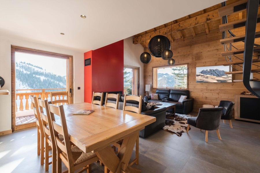 Skiverleih 6 Zimmer Chalet für 12 Personen (ALPANOU) - Chalet Alpanou - La Clusaz - Wohnzimmer