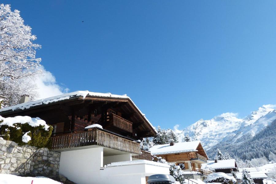 Skiverleih Chalet 5 Zimmer Mezzanine 8 Personen - Chalet Maq Ed Pavei - La Clusaz - Draußen im Winter