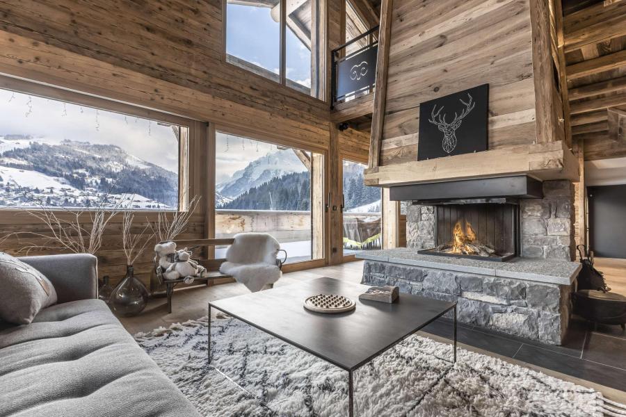 Skiverleih 5 Zimmer Chalet für 11 Personen - Family Lodge - La Clusaz - Wohnzimmer