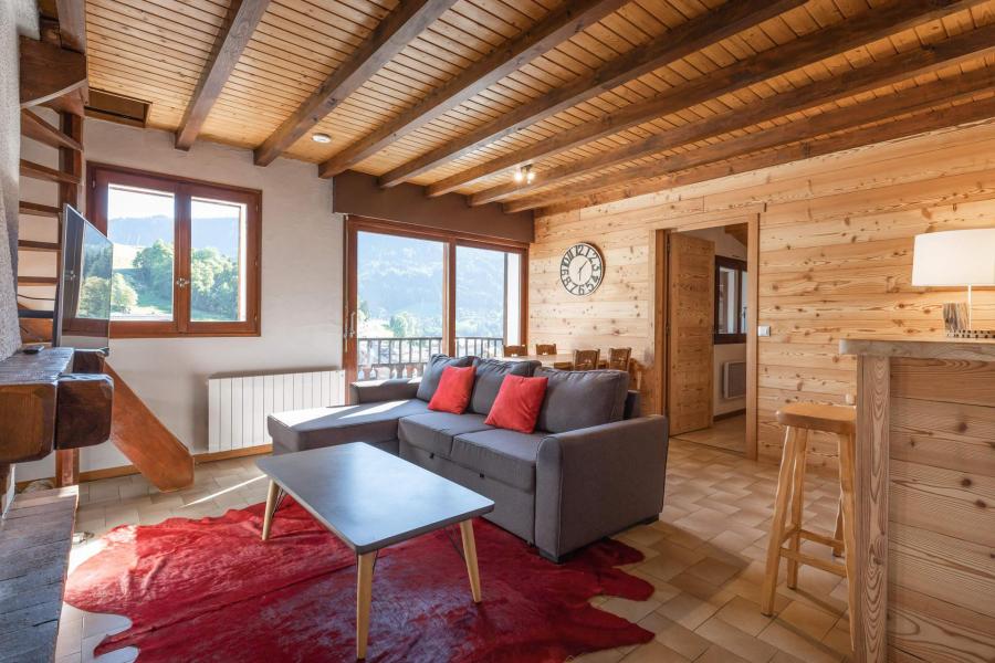 Skiverleih 3-Zimmer-Appartment für 6 Personen (Ancolie) - Moutelette - La Clusaz - Wohnzimmer