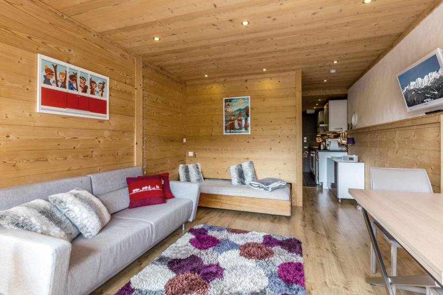 Ski verhuur Studio bergnis 3 personen (11) - Résidence Aiguille Verte - La Clusaz - Woonkamer