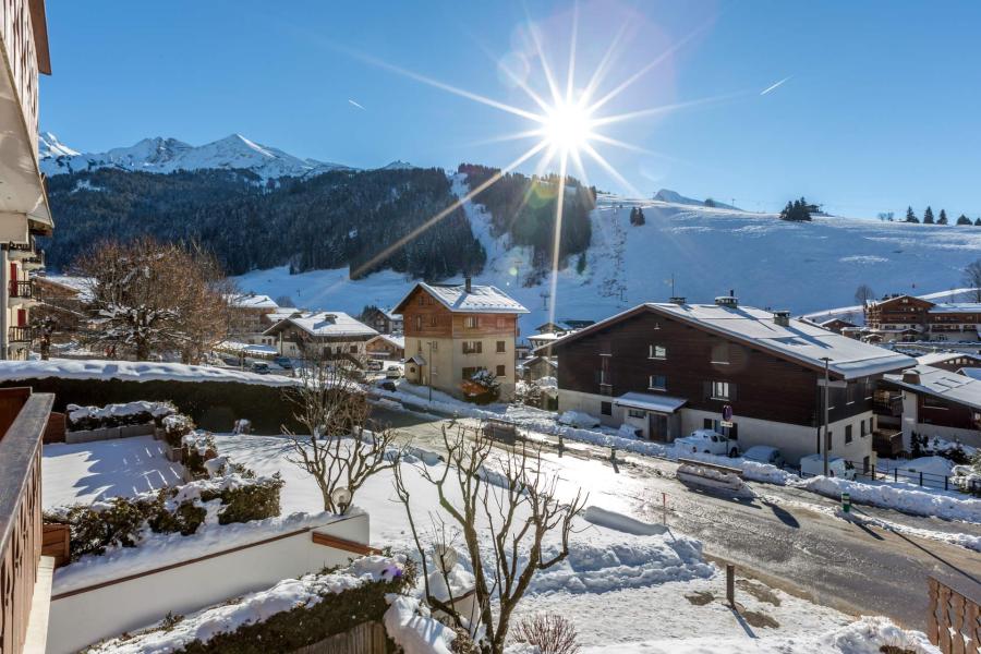 Skiverleih Studio Schlafnische 4 Personen (14) - Résidence Alcyon - La Clusaz - Balkon